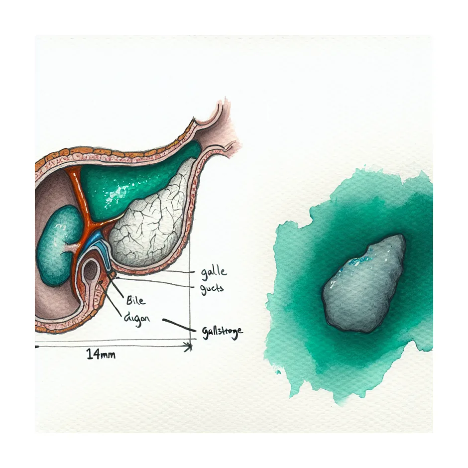 آیا سنگ صفرا ۱۴ میلی‌متری بدون درد نیاز به جراحی دارد؟