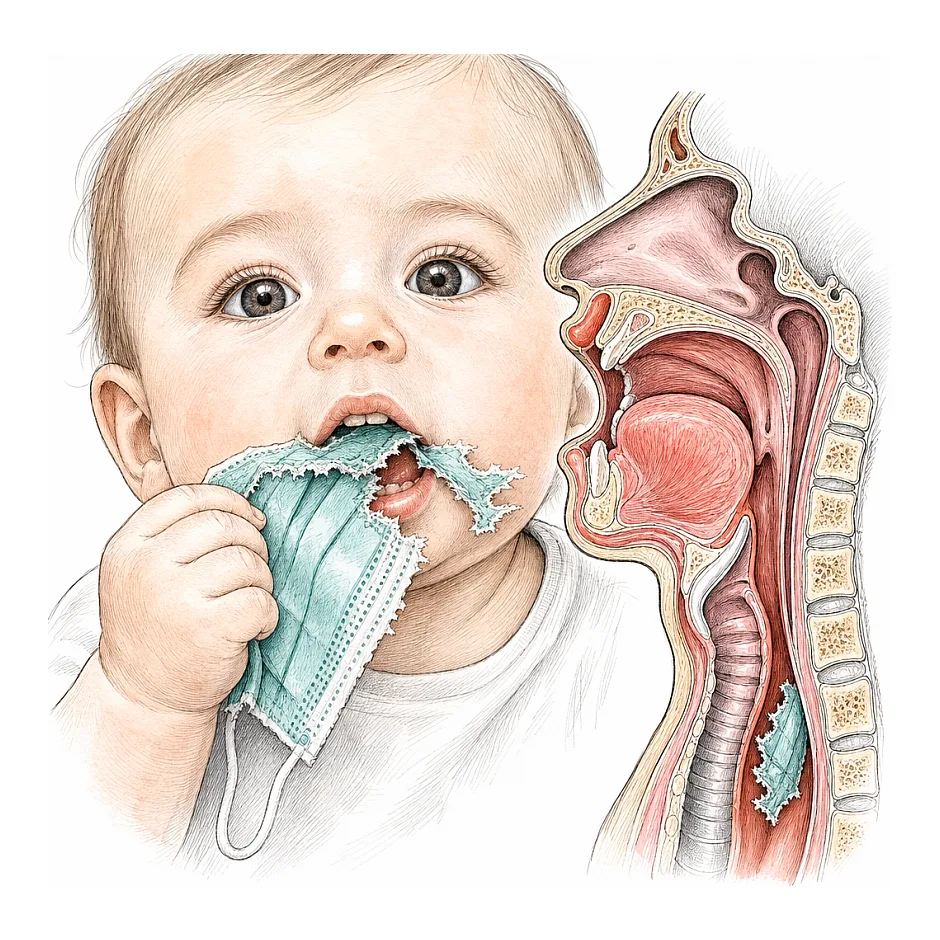 آیا خوردن ماسک صورت توسط بچه هشت ماهه خطرناک است؟