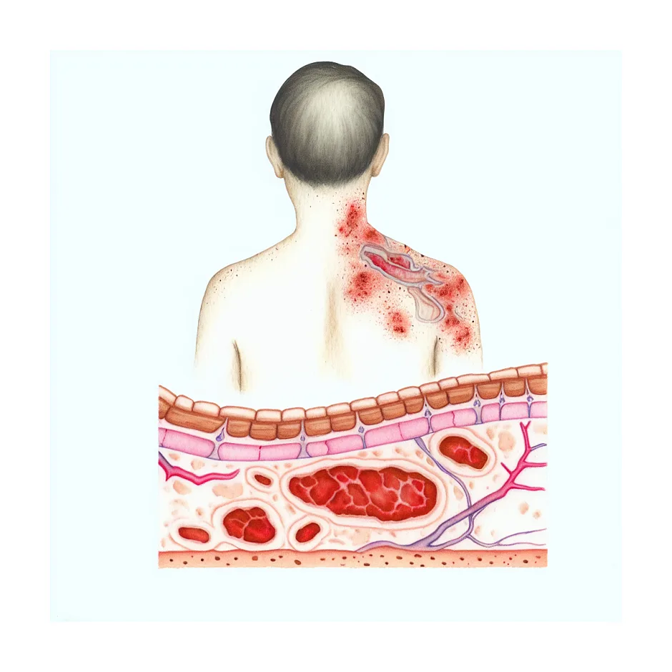 زیاد شدن خال قرمز و لک پشت بدن — علل و راهکار