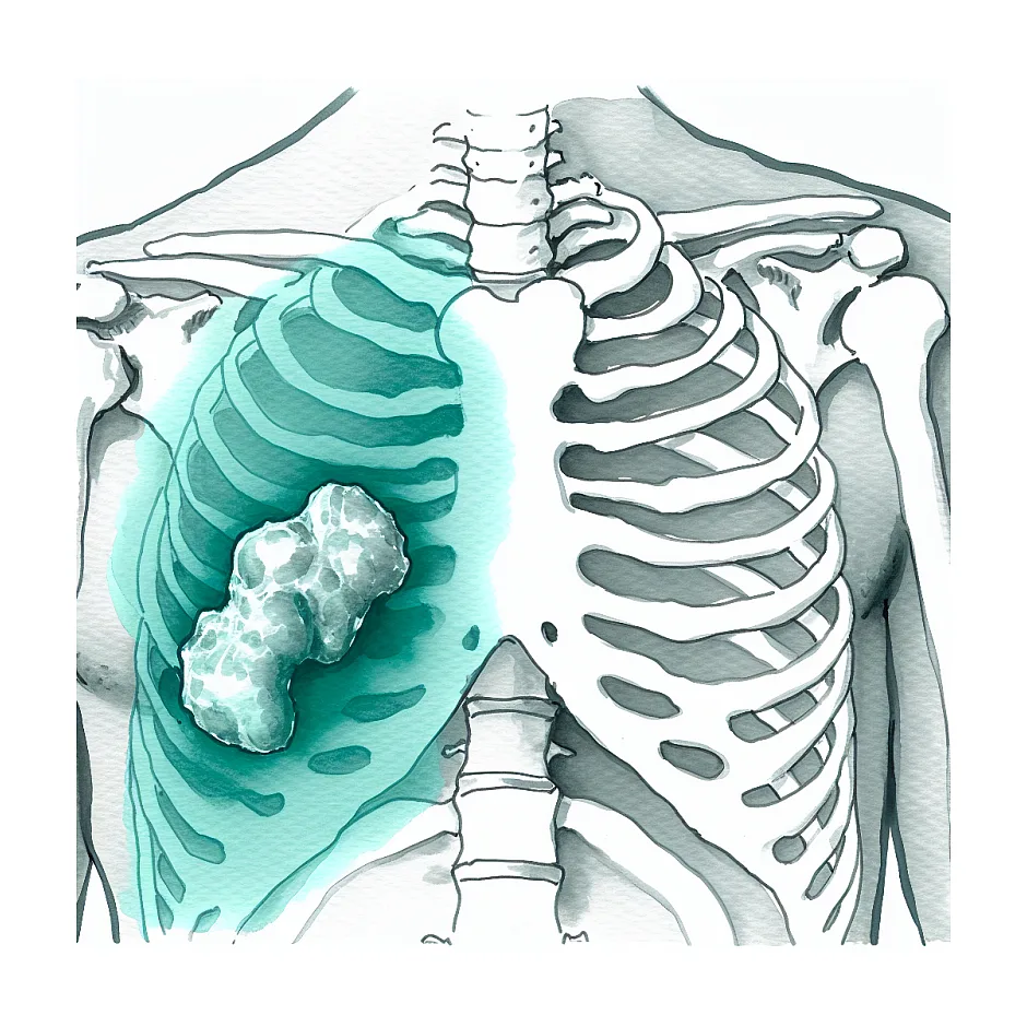 توده استخوانی روی قفسه سینه؛ علت و اقدام فوری