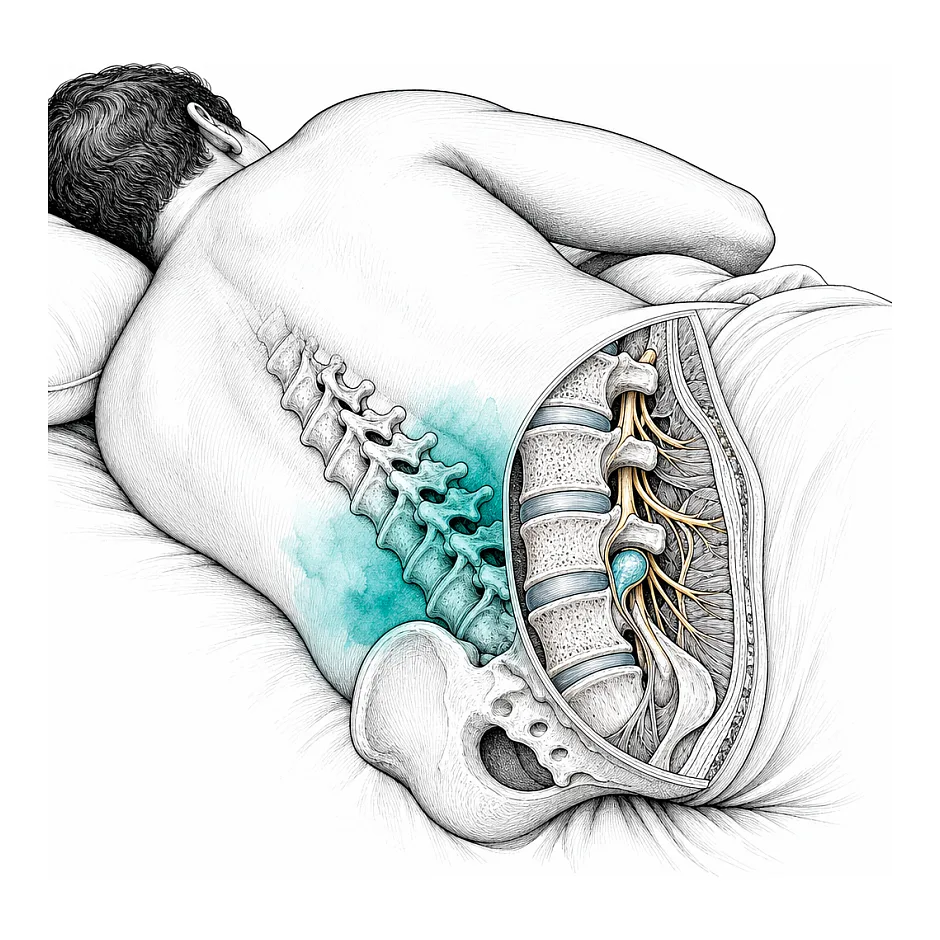 علت درد مهره کمر در حالت خوابیدن و چرخش چیست؟