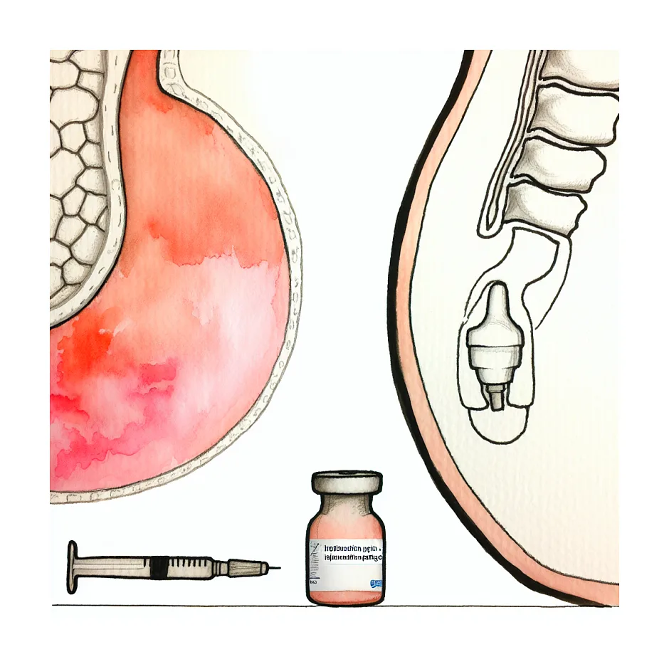 دردهای دور ناف و سنگینی سینه بعد از آمپول HCG