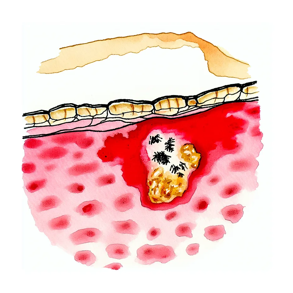 قرمز و زرد شدن جای برداشتن خال؛ عفونت است؟