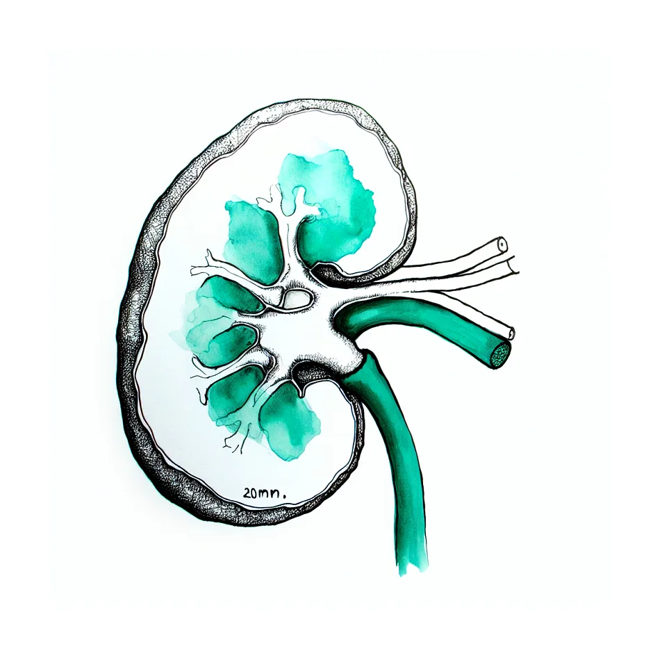 کیست کورتیکال ۲۰ میلی‌متری کلیه راست؛ نگران باشم؟