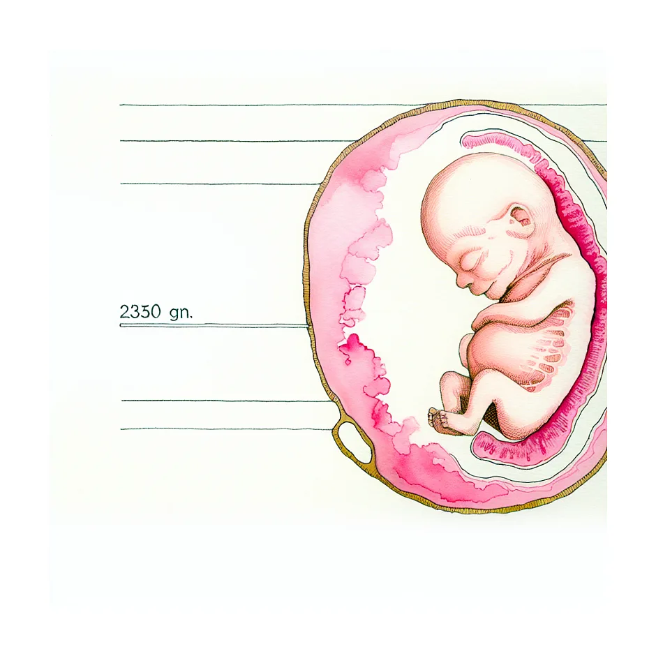 وزن جنین در هفته ۳۵؛ آیا ۲۳۴۰ گرم طبیعی است؟