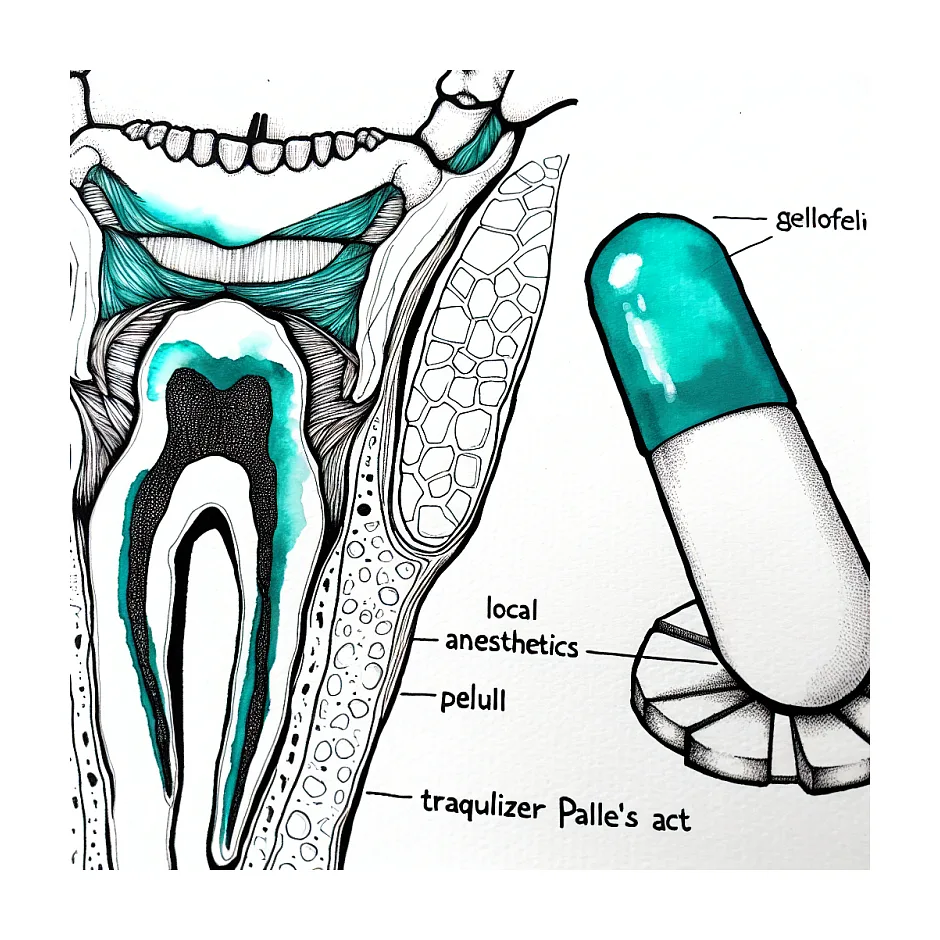 تاثیر قرص آرامبخش و ژلوفن روی بی‌حسی دندانپزشکی