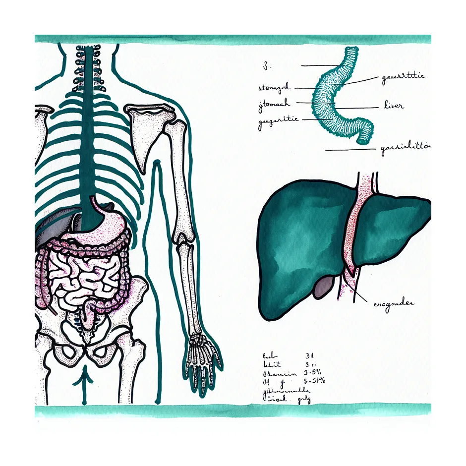 ارتباط درد پشت و دنده‌ها با معده و کبد