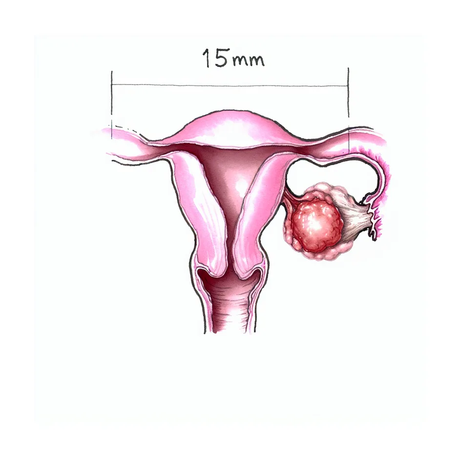 میوم 15 میلیمتر در دیواره فندوس: خطرات و درمان