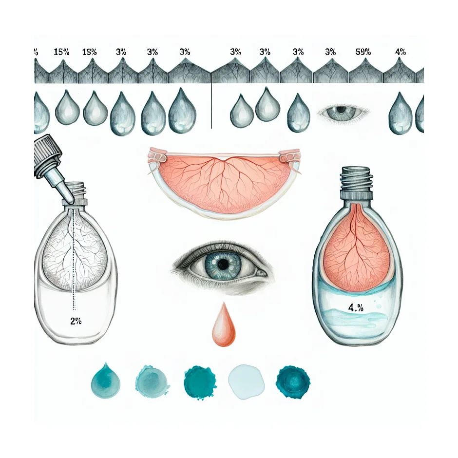 تفاوت درصد قطره اشک مصنوعی ۳۲%، ۱۵% و ۴%