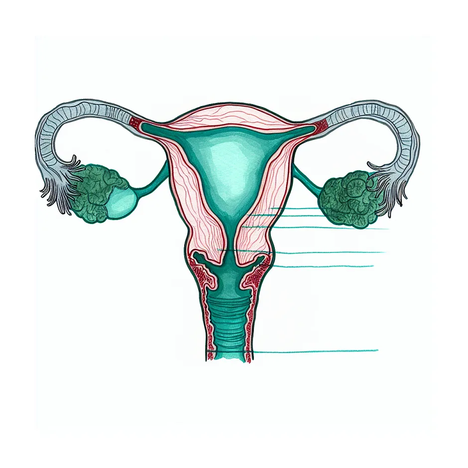 اکوی میومتریال نسبتاً کورس در سونوگرافی رحم یعنی چه؟