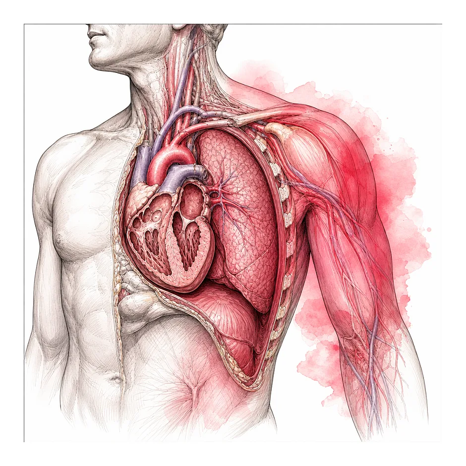 علل احتمالی درد سینه چپ و دست و کتف چپ همراه با سنگینی قفسه سینه
