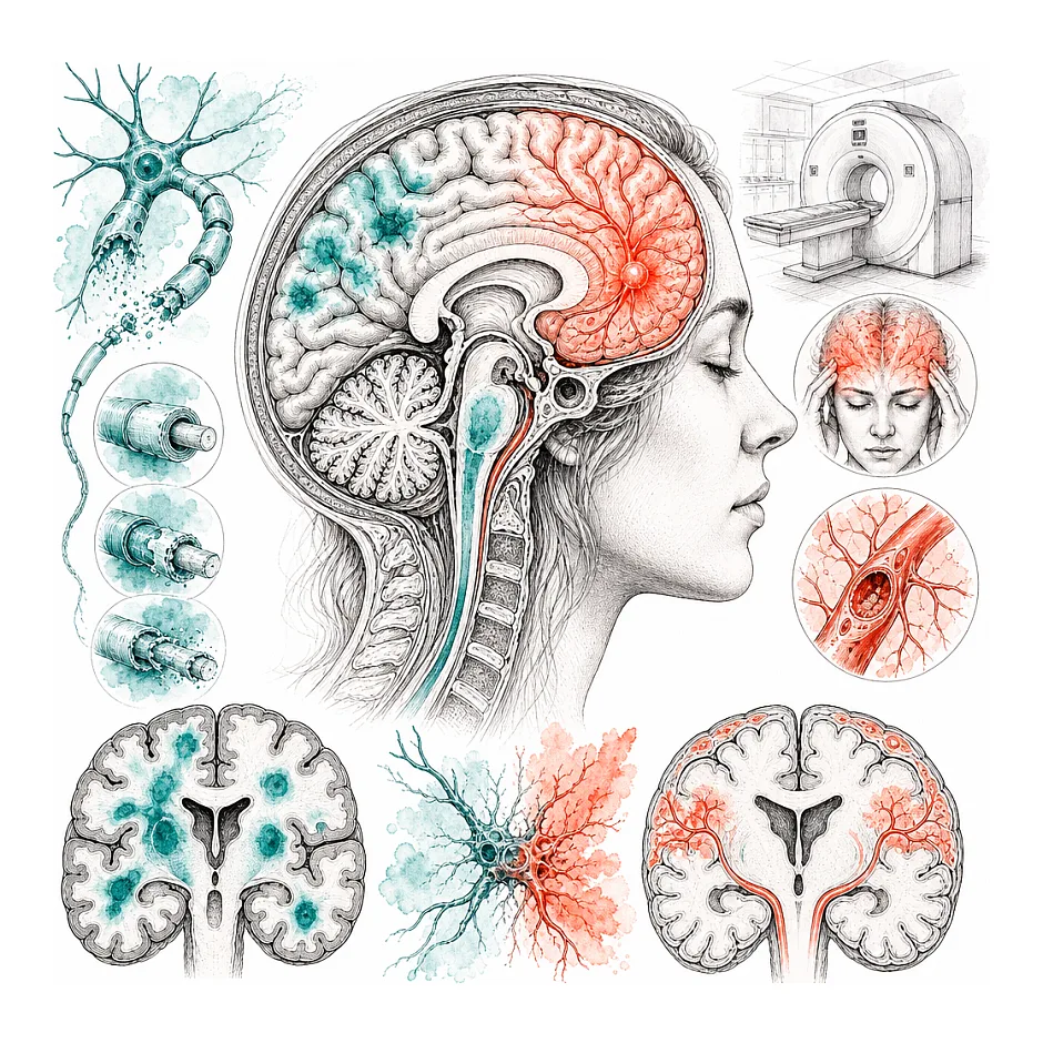تفاوت بین ام اس و میگرن: تشخیص از طریق MRI
