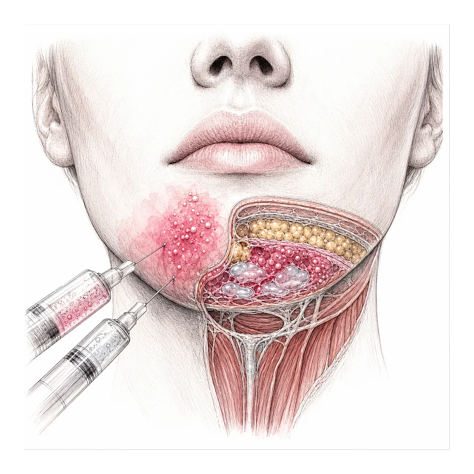 عفونت مکرر فیلر چانه؛ آیا ژل مانده و آنزیم خطر دارد؟