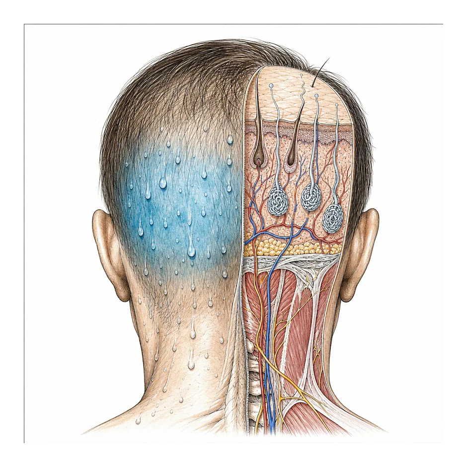 تعریق از پشت سر نشانه بیماری است؟