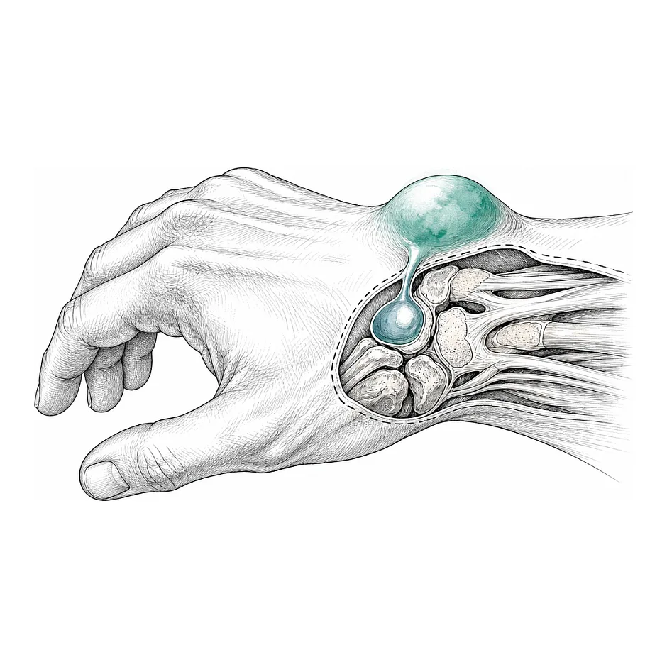 غده متحرک در دست و درد هنگام فشار - نیاز به پیگیری دارد؟