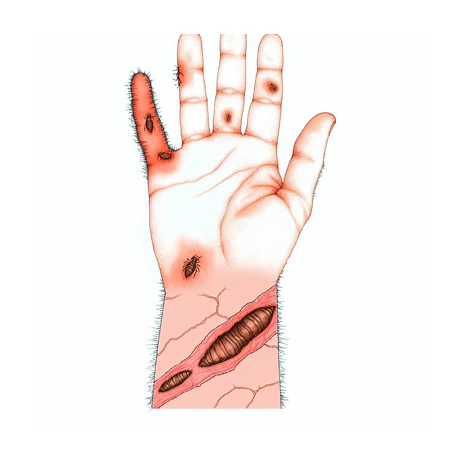 تشخیص برگشت گال یا حساسیت پوستی انگشتان دست