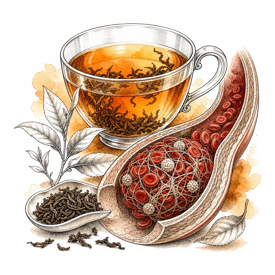 آیا مصرف زیاد چای سیاه خطر ایجاد لخته خون را افزایش می‌دهد؟