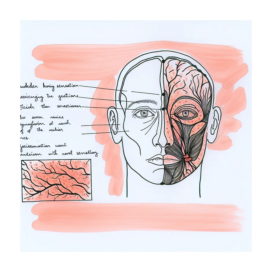 علت سوزش ناگهانی صورت و راه‌های پیگیری