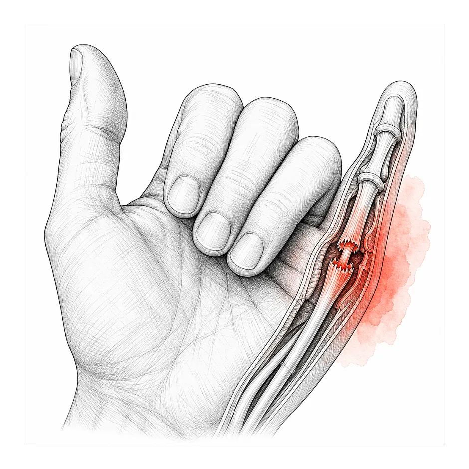 راهنمای درمان پس از پارگی تاندون انگشت کوچک و جراحی