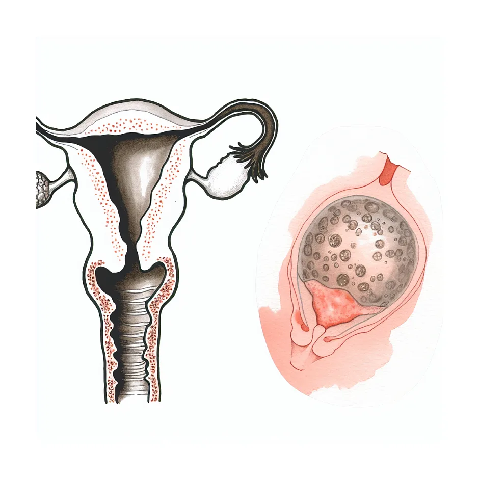 ساک حاملگی و کیسه زرده بدون جنین در ۶ هفتگی