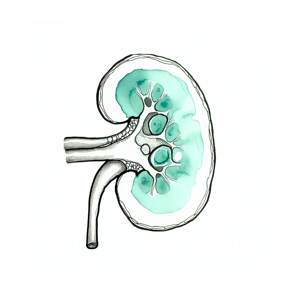 کیست کلیه milk of calcium و نیاز به پیگیری