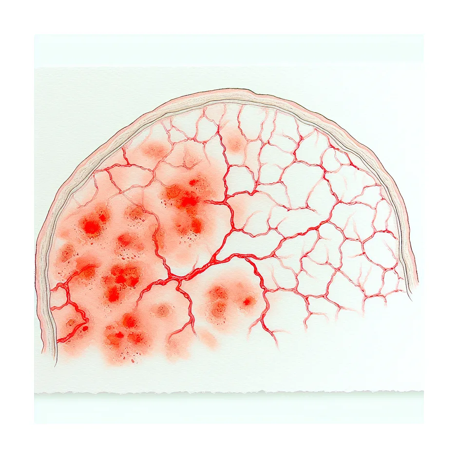 علت داغی فرق سر و قرمزی صورت در بیمار دیابتی