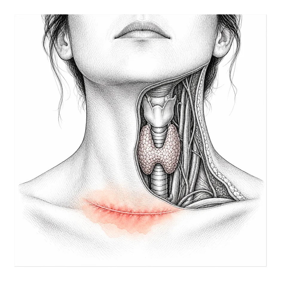 استفاده از لیزر برای اسکار بعد از تیروئیدکتومی: مزایا و خطرات