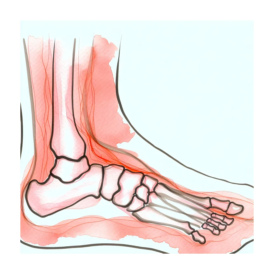علت داغ شدن پایین قوزک خارجی پا راست
