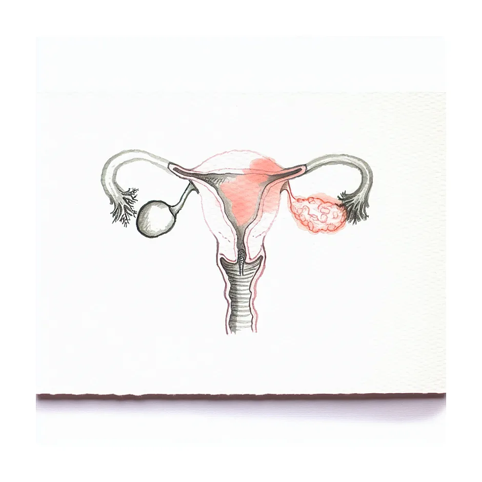 کیست فاقد سپتا در تخمدان راست و شانس بارداری