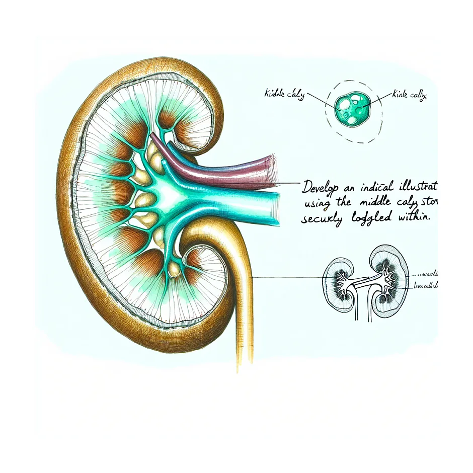 درمان سنگ ۳ میلی‌متری کالیس میانی کلیه