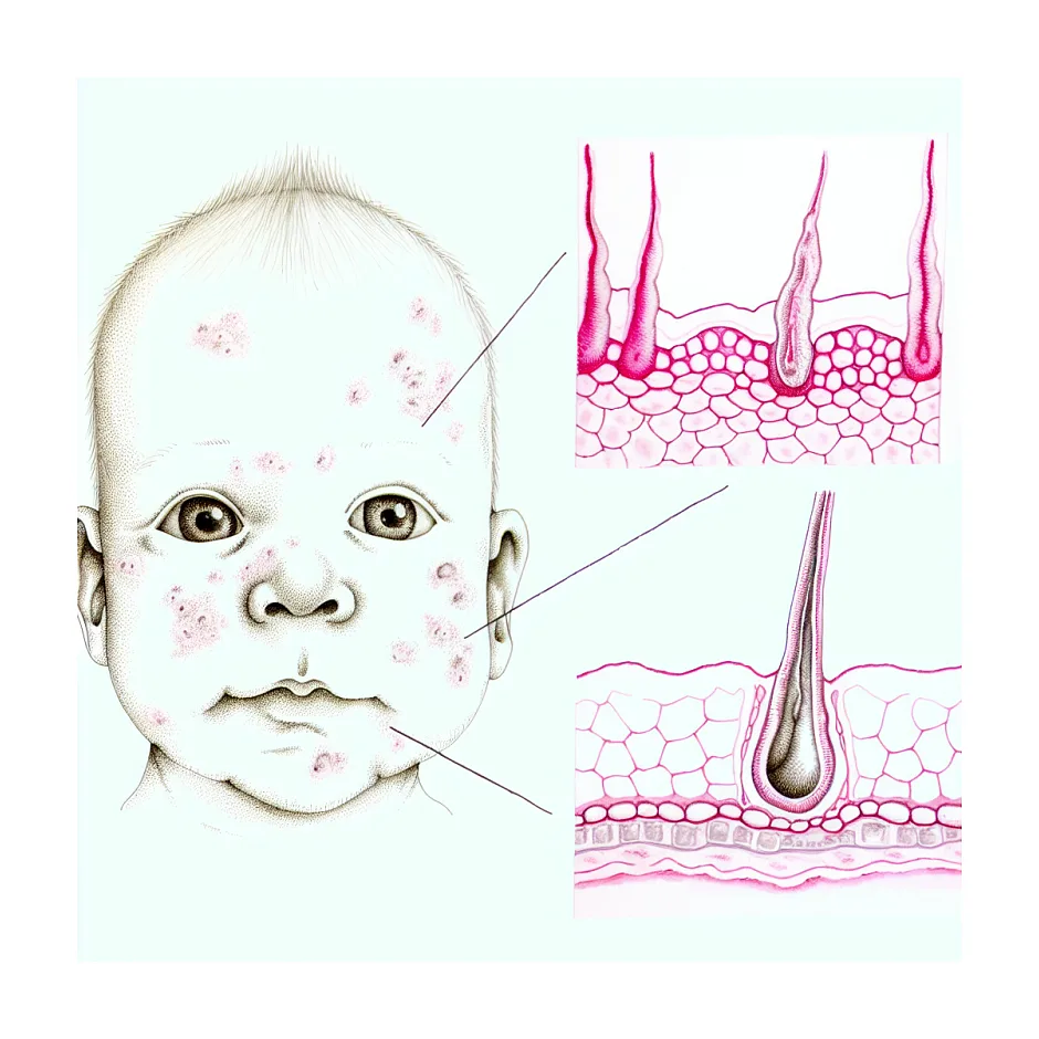 دلیل جوش‌های صورت نوزاد 1 ماهه — آیا از شیرخشک است؟