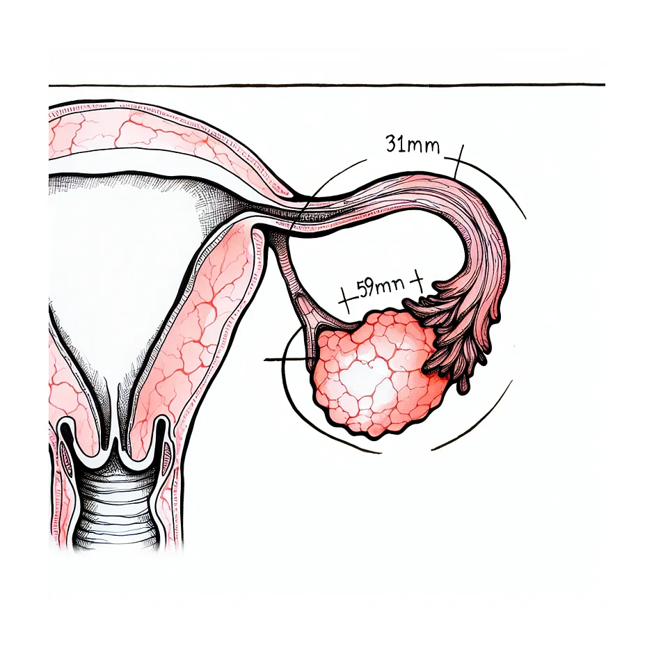 درمان کیست تخمدان ۳۱ و ۵۹ میلی‌متری و اکوفری