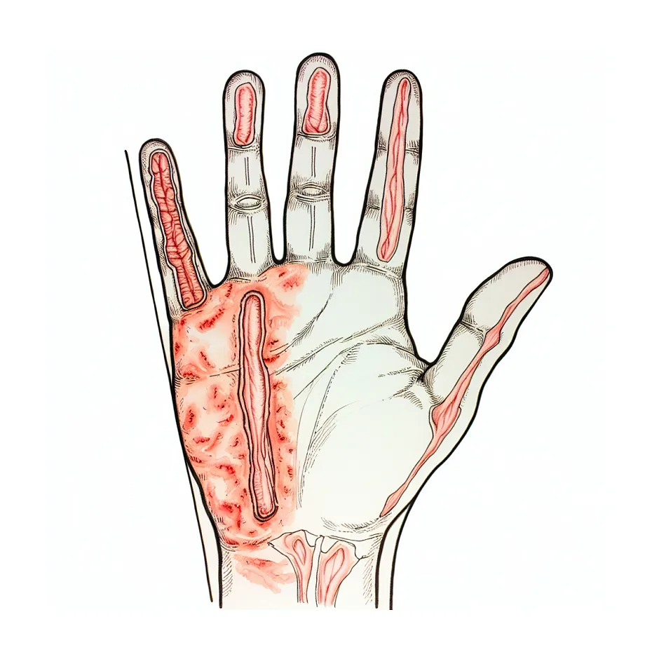علت خارش شدید و مزمن انگشتان و کف دست