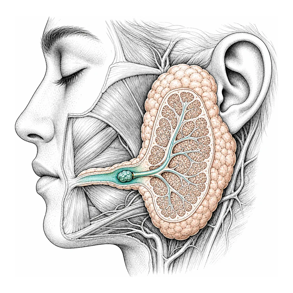 نحوه درمان سنگ بزاقی غده بنا گوشی