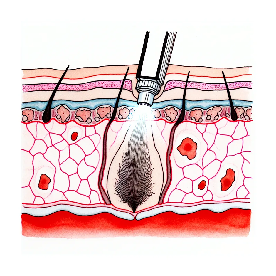 مقایسه لیزر رولی و شاتی و علت تیرگی بیکینی