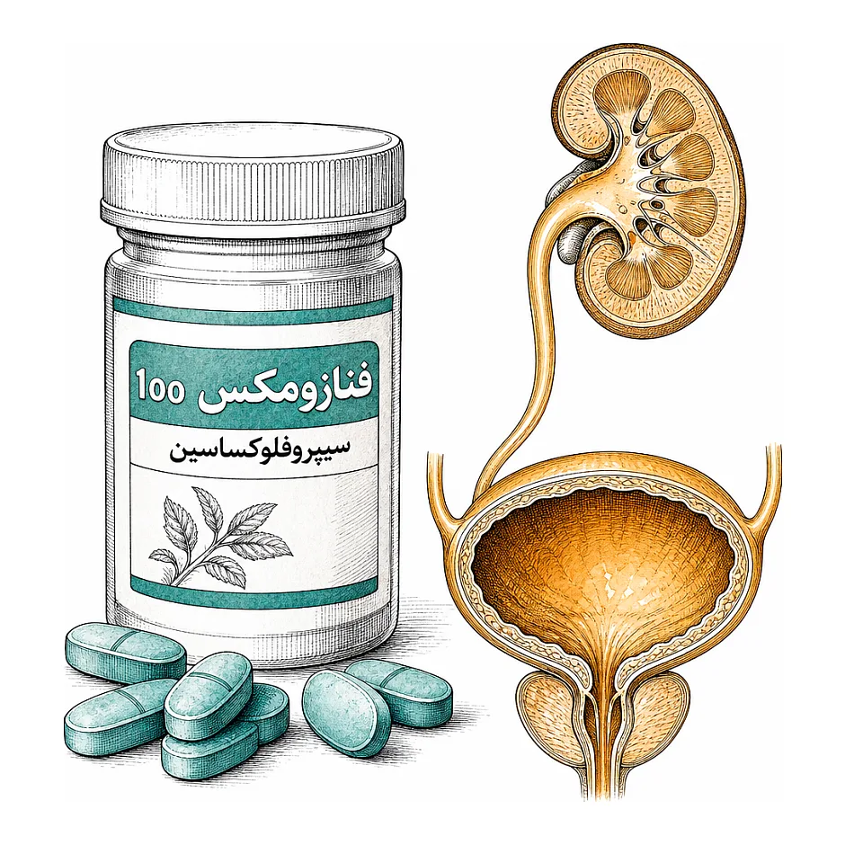 درمان عفونت ادراری با فنازومکس و سیپروفلوکساسین