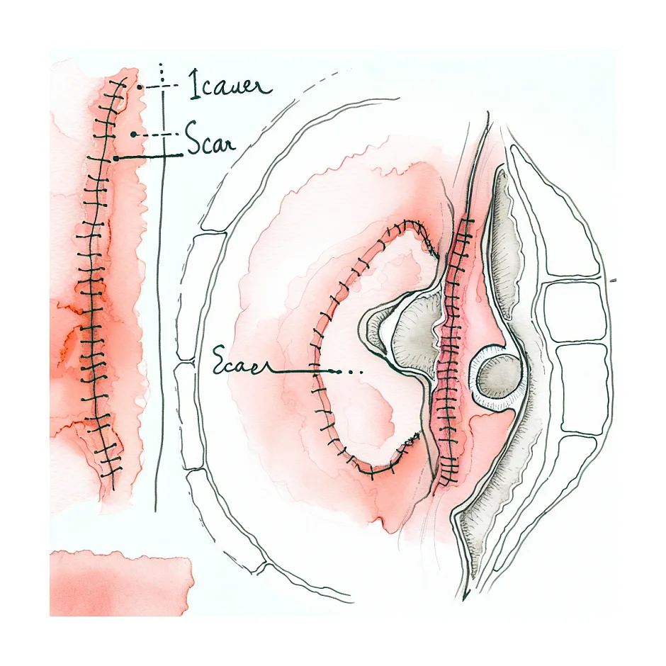 سفت شدن جای بخیه بعد سزارین، طبیعی است؟
