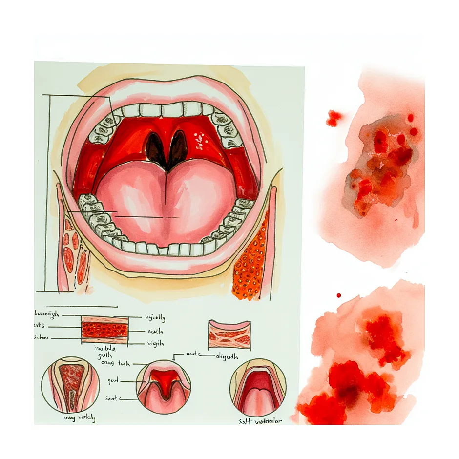 علت خون روشن در تف کردن و دیدن رگه خون در بزاق