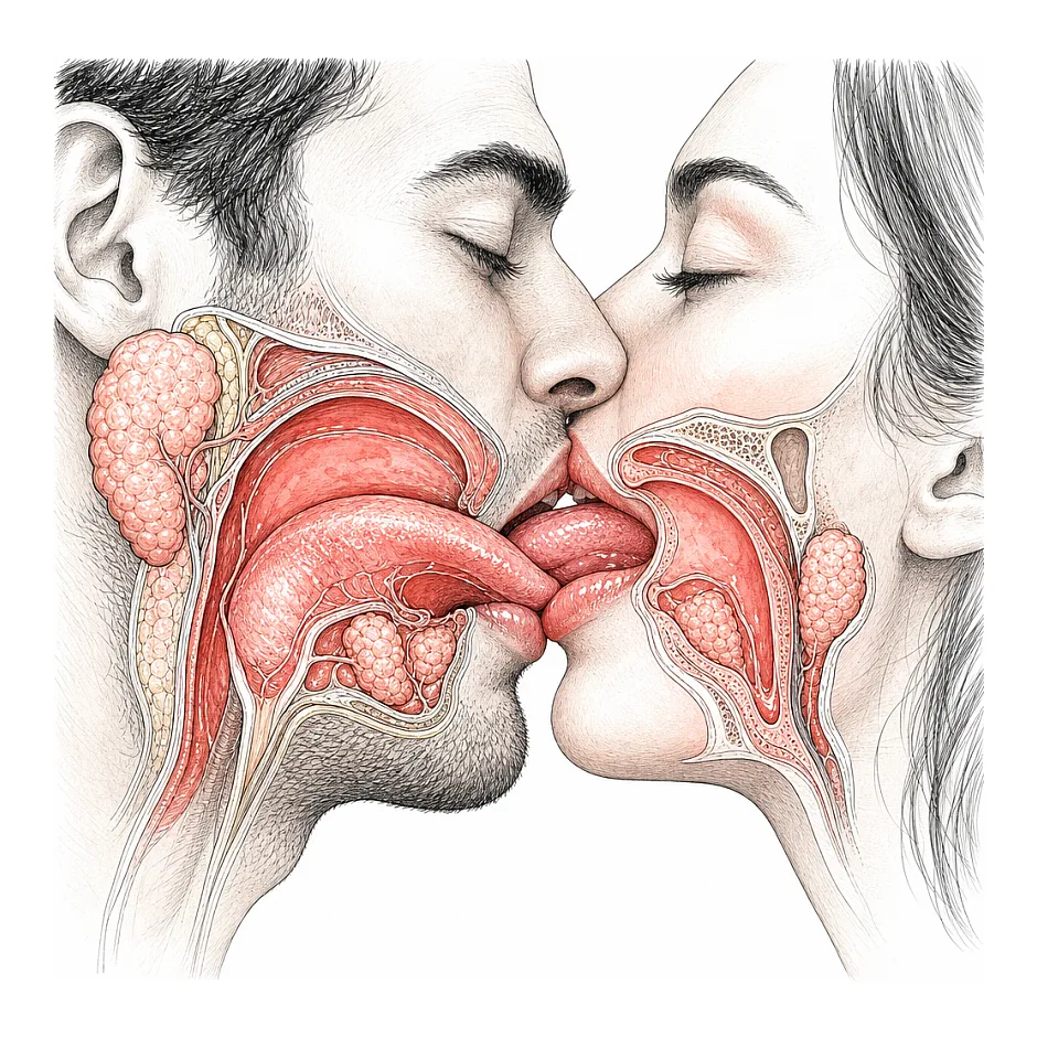احتمال ابتلا به HIV از طریق بوسه فرانسوی - راهنمای کامل