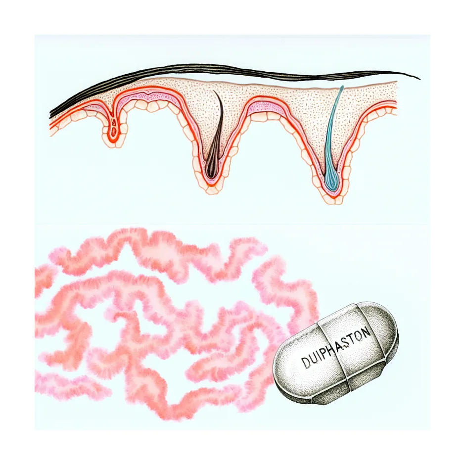 ریزش مو با قرص دوفاستون؛ علت و راهکارها