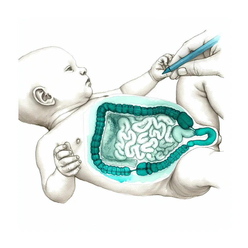 نفخ، اسهال و مالیدن گوش و چشم در نوزاد ۴ ماهه