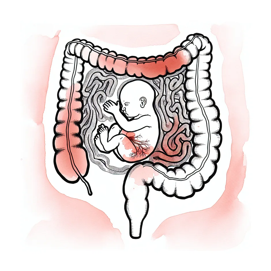 رگه خونی در مدفوع نوزاد سه ماهه