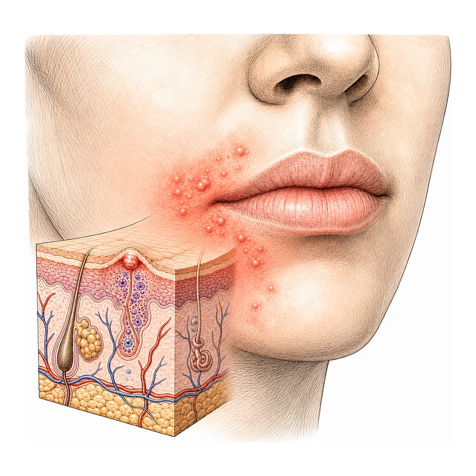 علت بروز جوش های ریز دور دهان و لب | پرسمان پزشکی آنلاین
