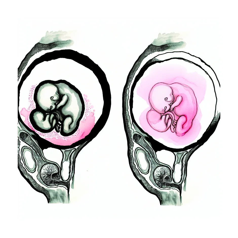 سقط انتخابی یکی از دوقلوها در یک کیسه