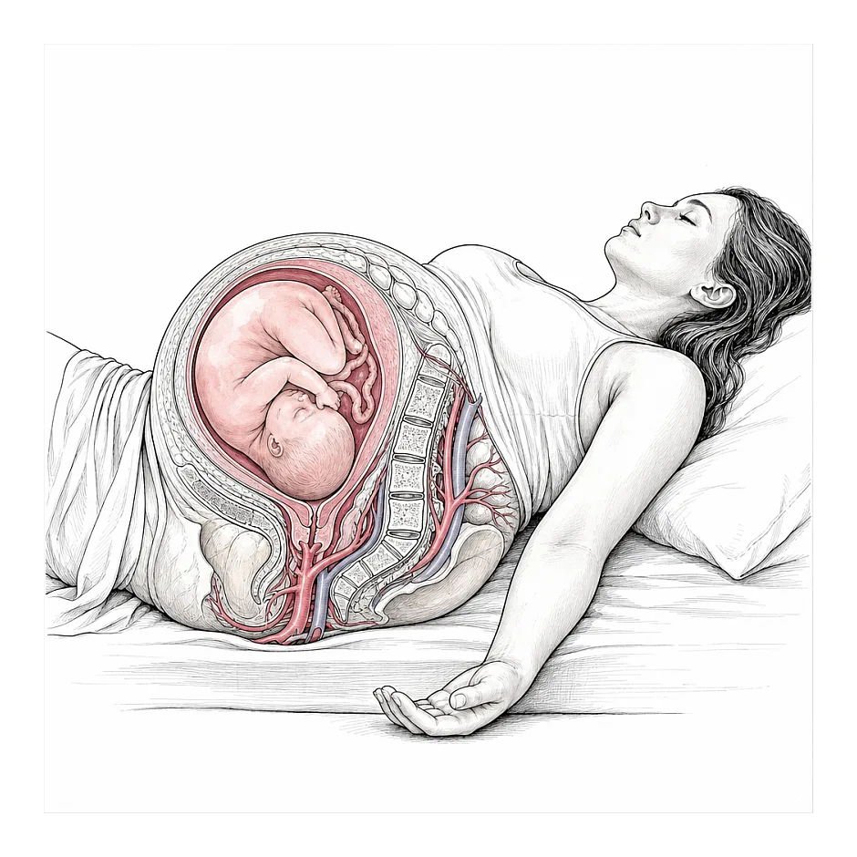 خطر خوابیدن به پشت در بارداری؟