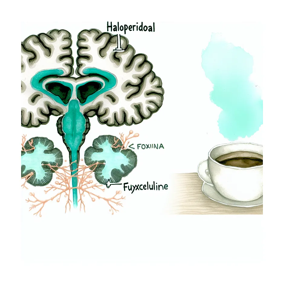 مصرف قهوه همراه هالوپریدول و فلوکستین