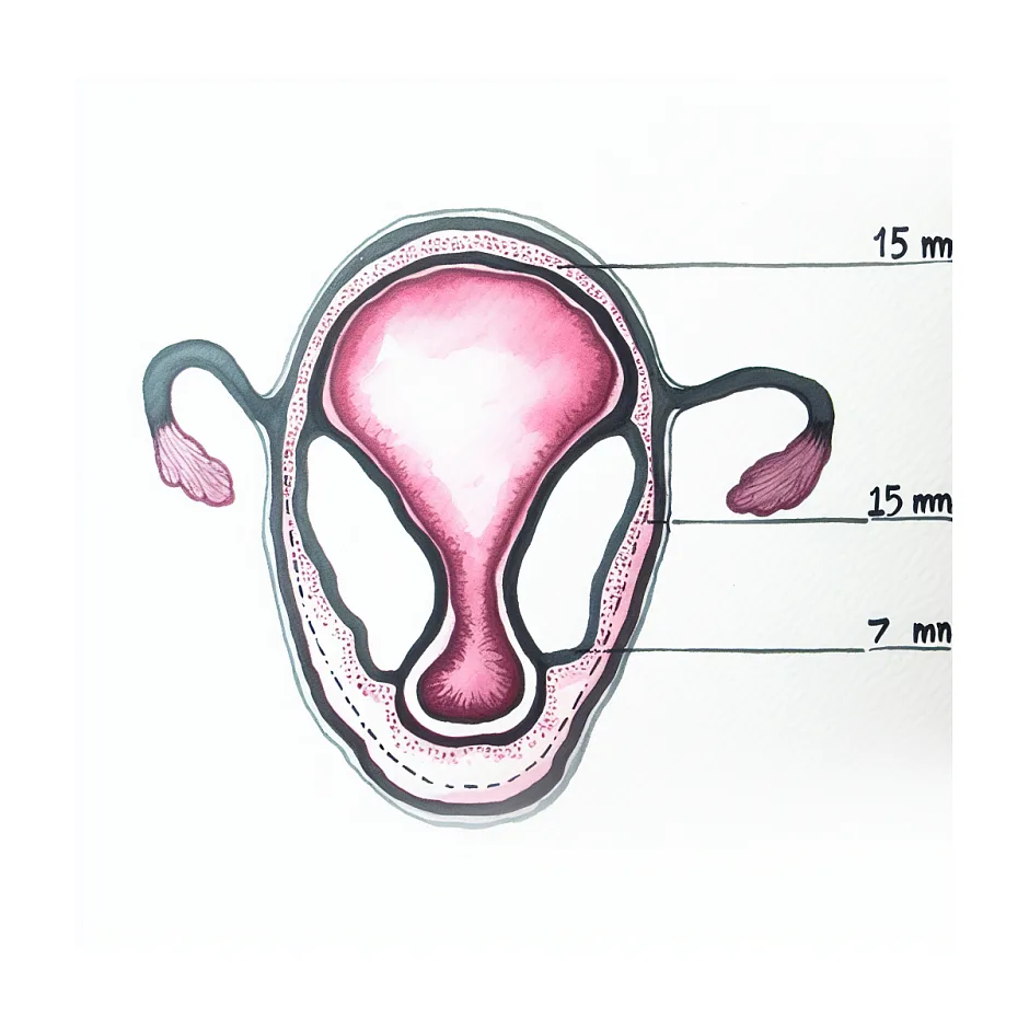فولیکول ۱۵ میلی‌متری تخمدان و ضخامت اندومتر ۷ میلی‌متر