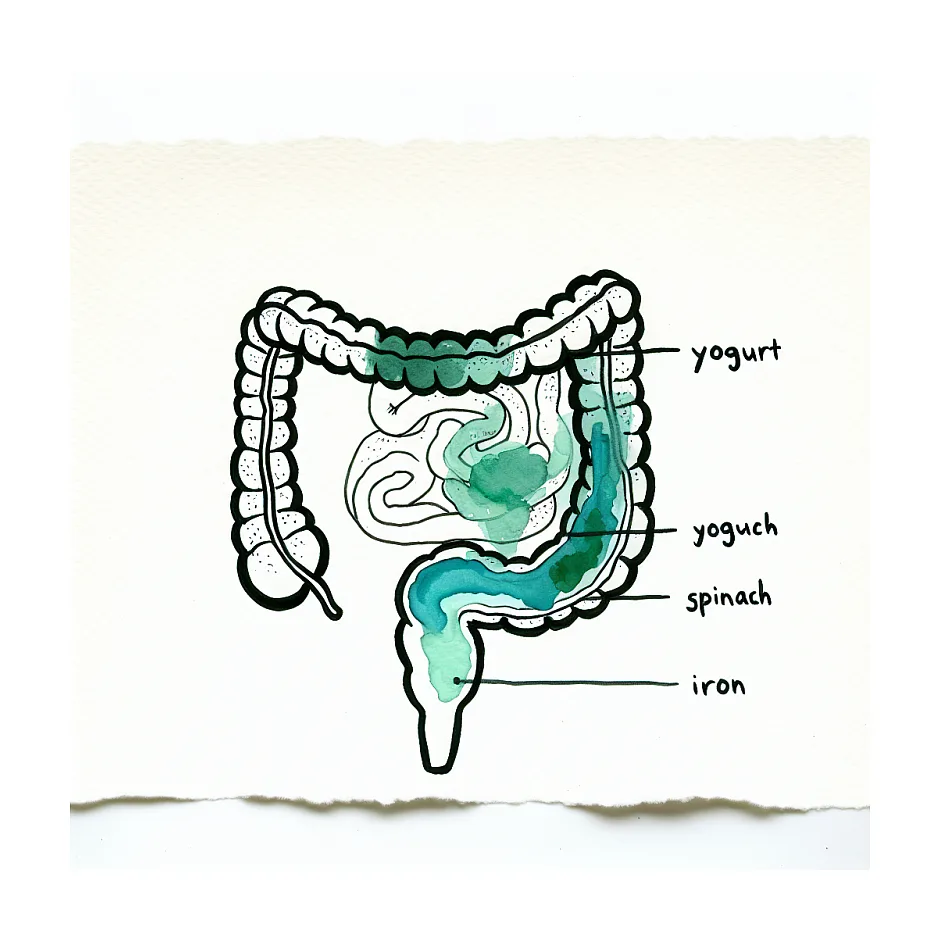 خوردن ماست با اسفناج و جذب آهن بدن