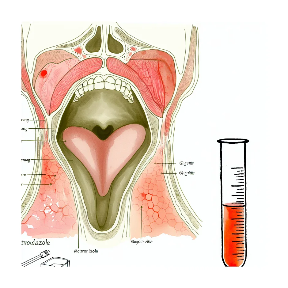 آیا گلودرد و تورم لثه عارضه مترونیدازول است؟