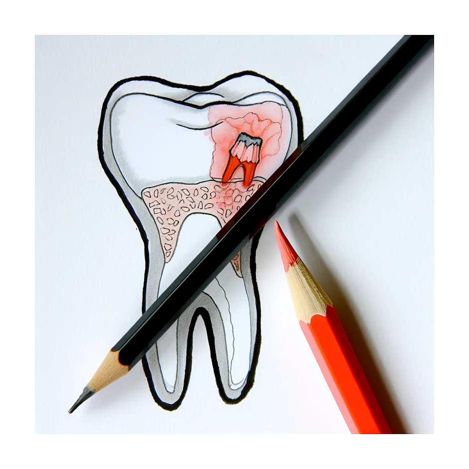 اقدام بعد از گیر کردن مغز اتود بین دندان کودک